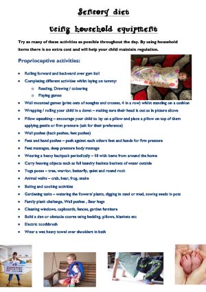 Home Sensory Diet Activities